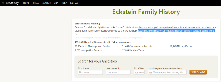 eckstein ancestry